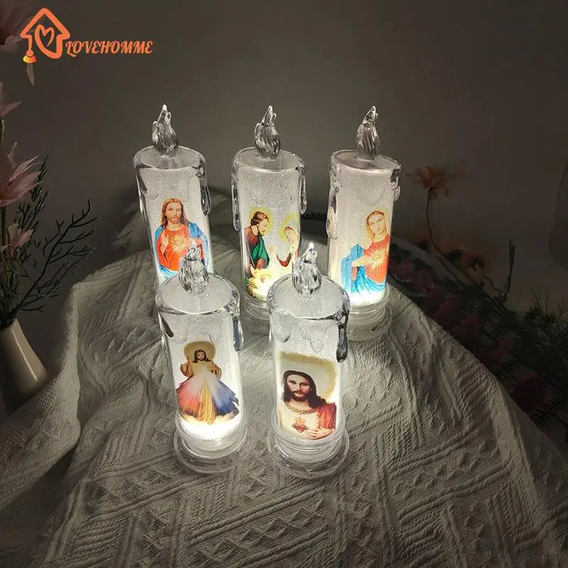 Jesus Christ Candle Lamp LED