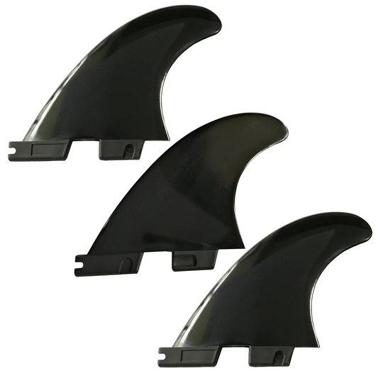 Black/White High Quality Fibreglass Surfboard trio Fins