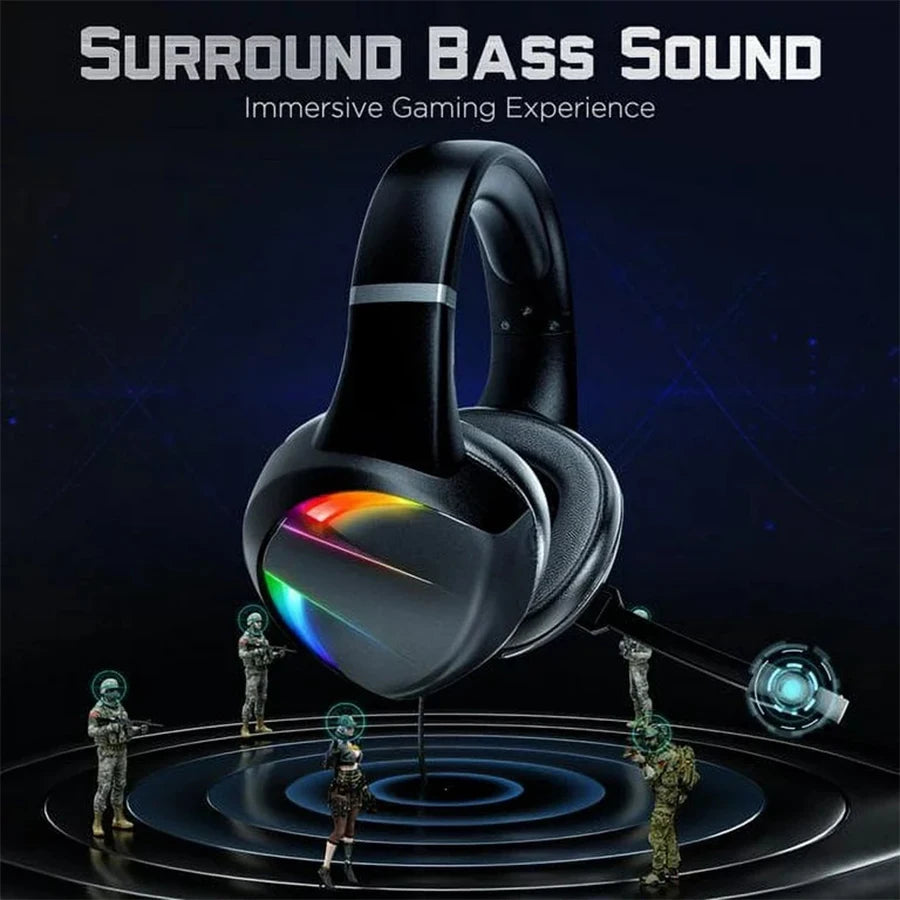 RGB Gaming Headset with Noise Cancelling