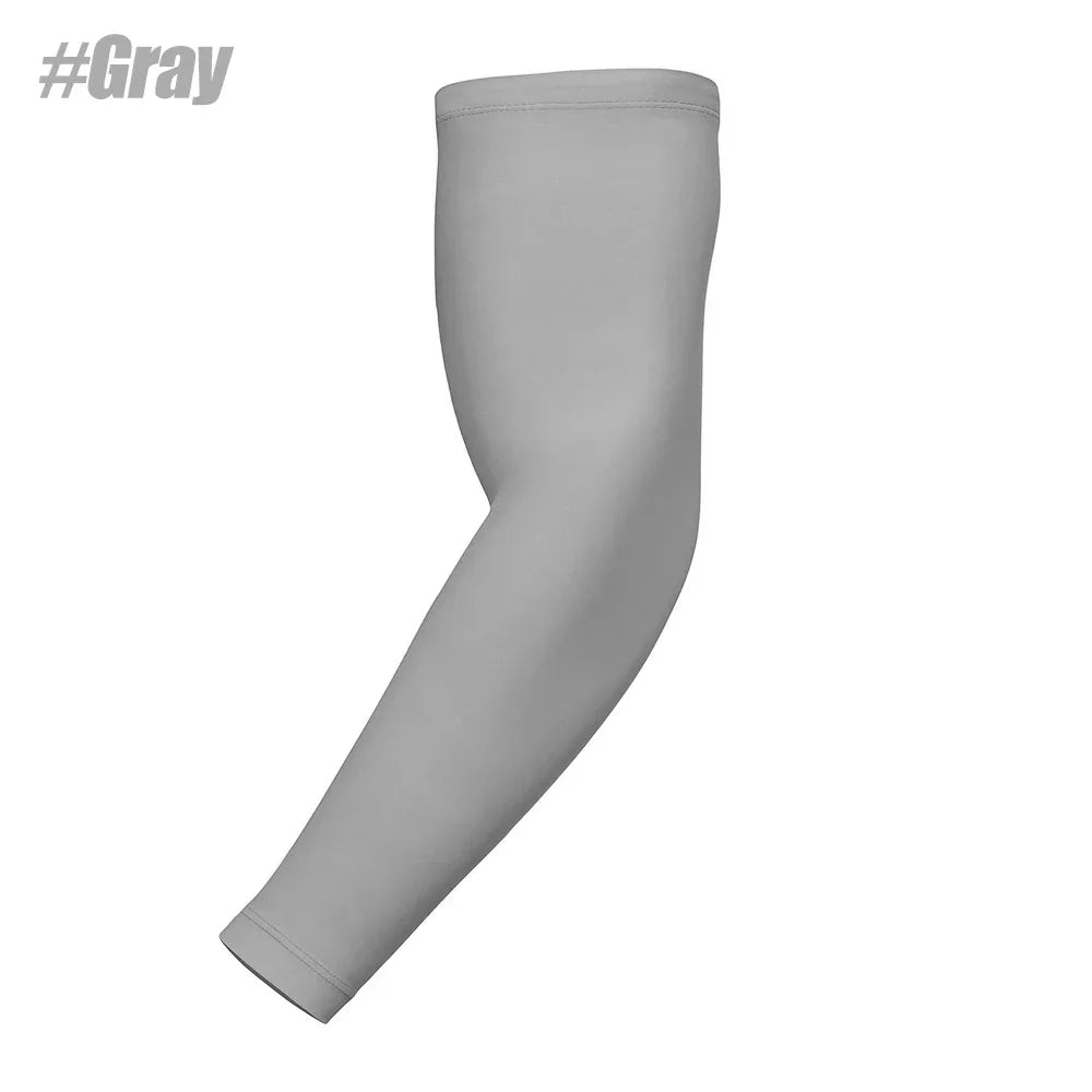Gym Fitness Accessories Unisex Compression Arm Sleeve Gray Colour