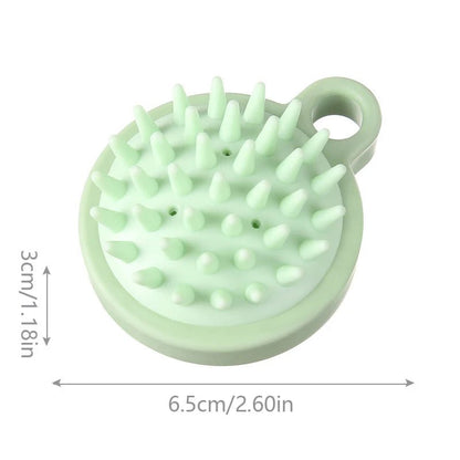 Massage Therapy Scalp Hair Massager Silicone Green Colour