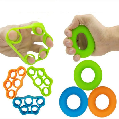 Fitness Silicone Hand Fingers Expander Orange, green and blue Colour