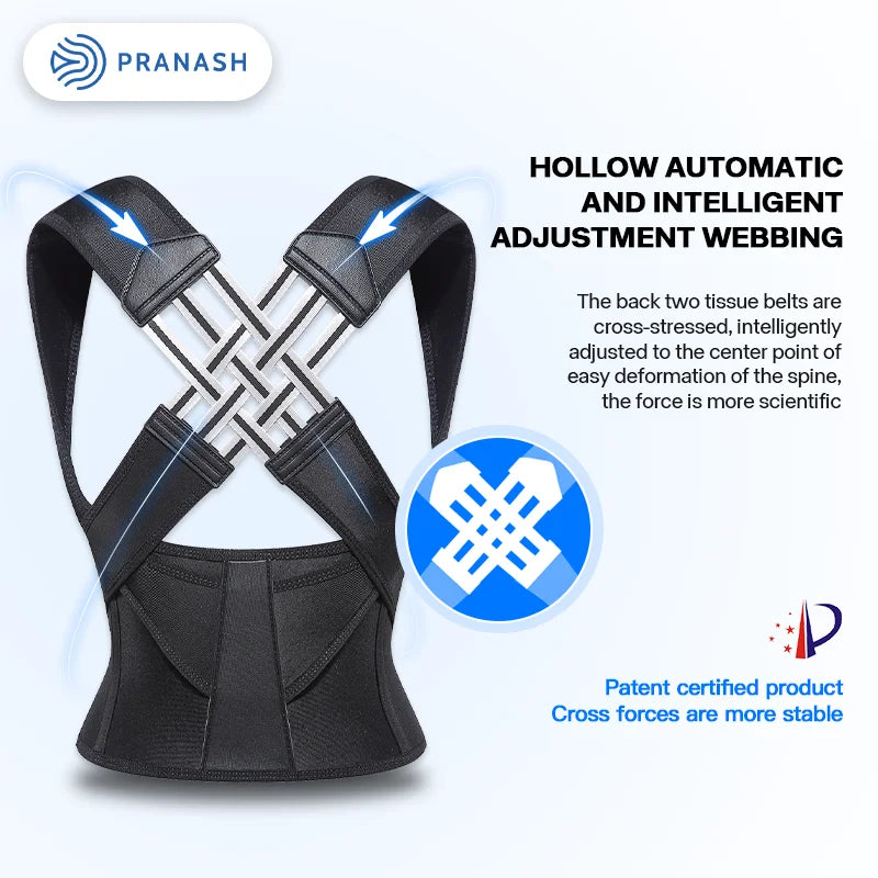 Unisex Adjustable Back Posture Corrector Belt