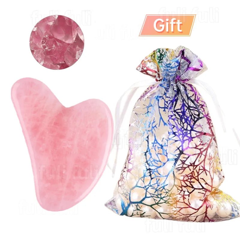 Massage Therapy Natural Rose Quartz Jade Roller Geisha Massage Tool