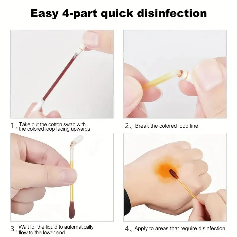 Disposable Iodine Cotton Swabs