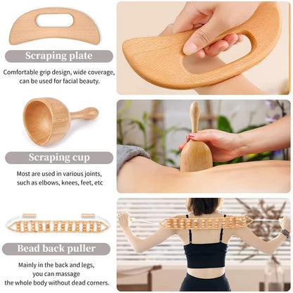 Natural Wooden Massagers for Geisha