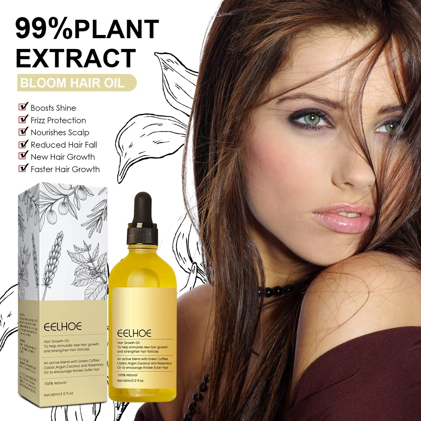 Unisex Fast Hair Growth Oil Treatment