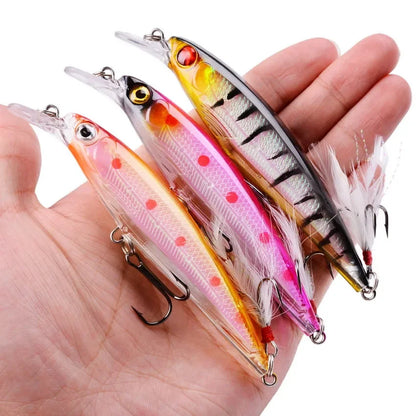 Japanese Laser Minnow Fishing Lure (9 cm, 7.5 g/ 11 cm, 13 g)