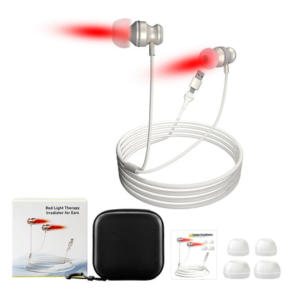 Tinnitus Relief Earplugs Red Light Irradiator 650nm