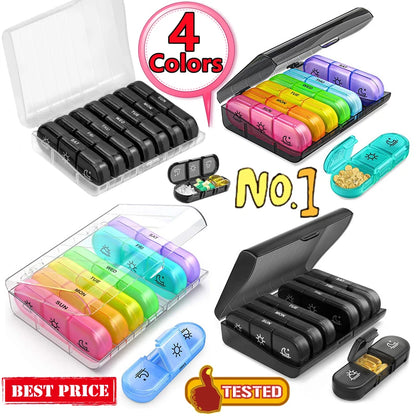 1 Set Pill Box 7 days Organizer 21 grids