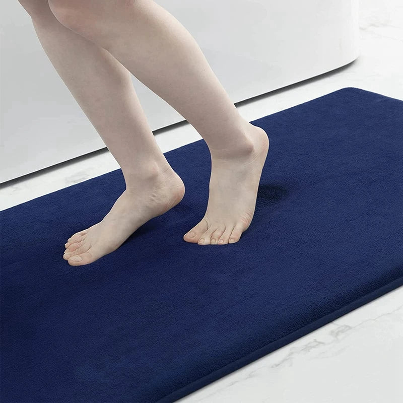 Fitness Super Absorbent Mat Memory Foam Carpet Blue Colour