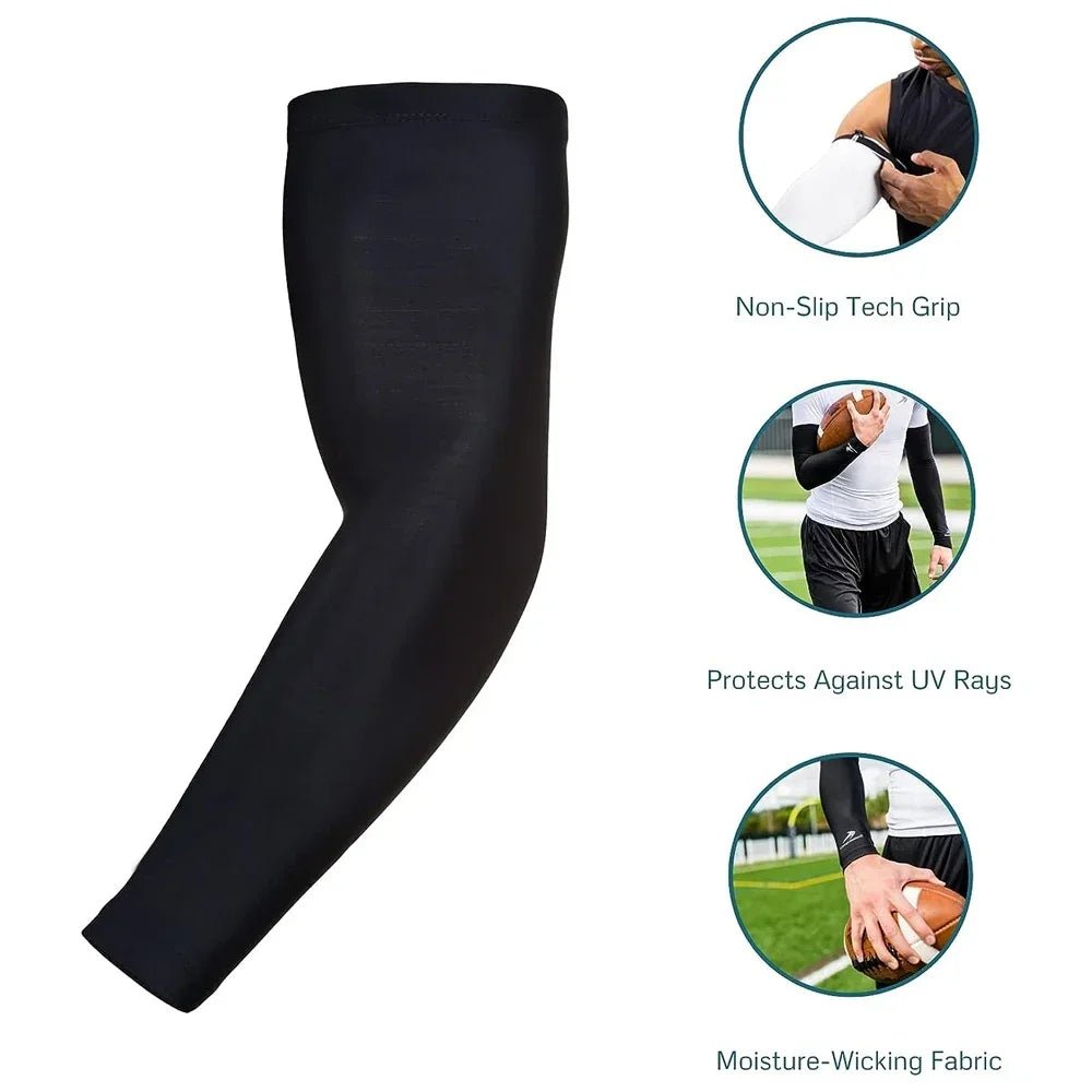 Gym Fitness Accessories Unisex Compression Arm Sleeve Black Colour