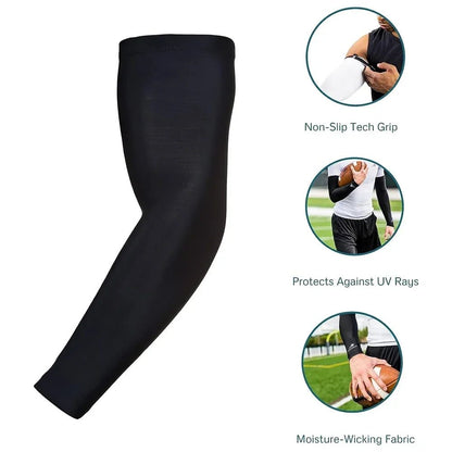 Gym Fitness Accessories Unisex Compression Arm Sleeve Black Colour