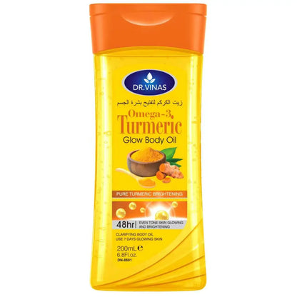 Turmeric Omega-3 Glow Body Oil (200 ml)for ladies' skin care