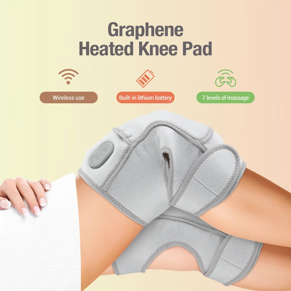 Electric Heating Therapy Knee Elbow Massager (7 Levels Vibration)