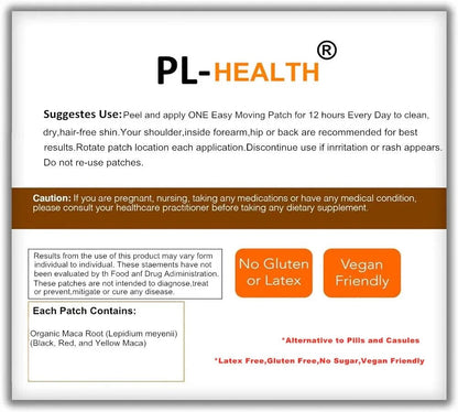 Personal Health Care Maca Root Dermal Patch Peru (Black, Red, Yellow)