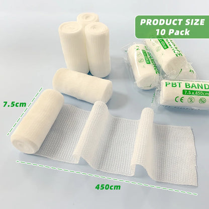 10 Medical rolls Cotton PBT Elastic Bandage  (7.5 cm x 4.5 cm)