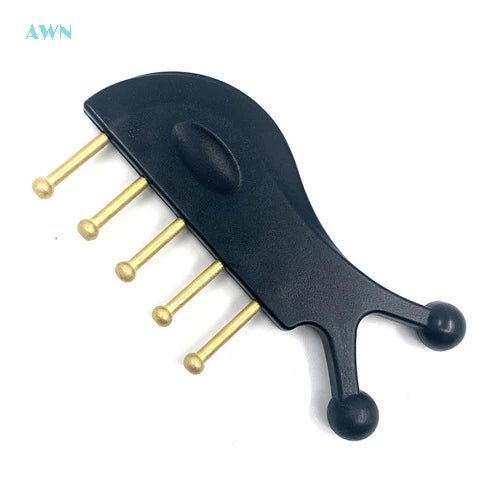 Personal Health Care Head/Body Geisha Board Massager Steel-Copper Comb Black Colour