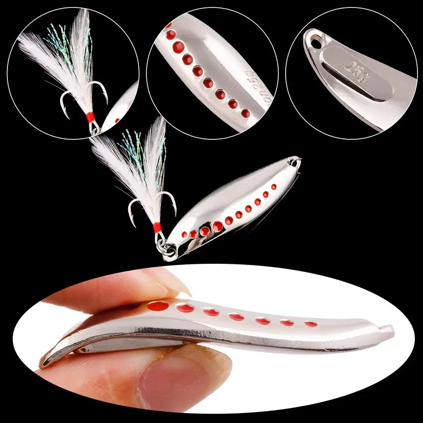 Metal Leech Spinners Spoon Lures (2.5 g to 30 g)