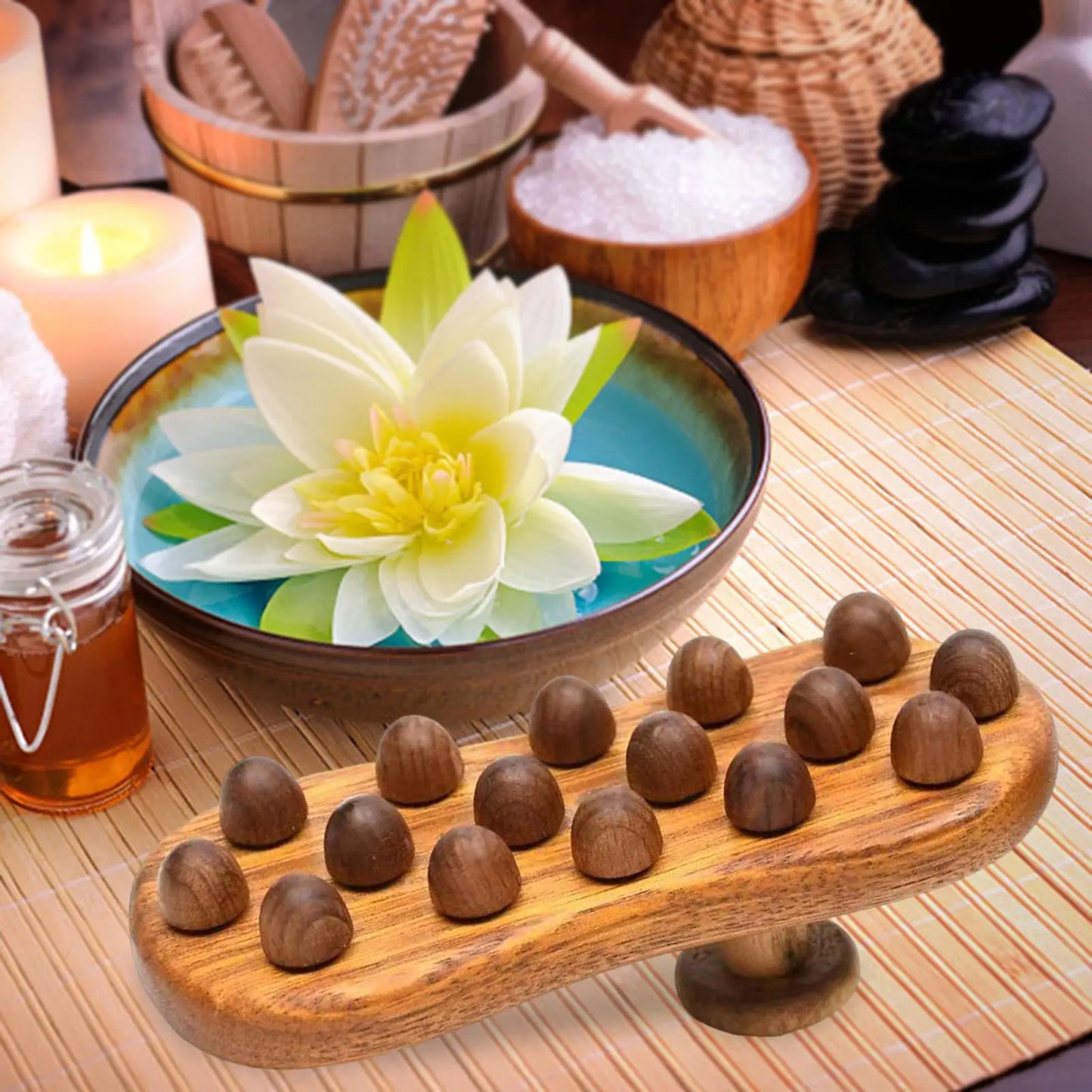 Massage Therapy Wooden Massage Brush Therapy Tool for Geisha