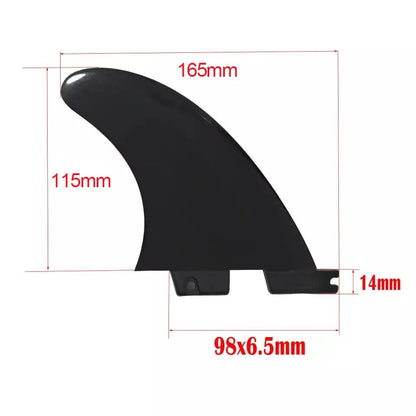Black/White High Quality Fibreglass Surfboard trio Fins