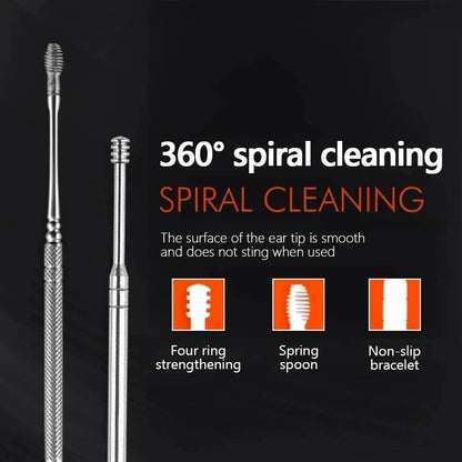 Ear cleaner Ear Wax Pickers Stainless Steel (6 Pcs/set)