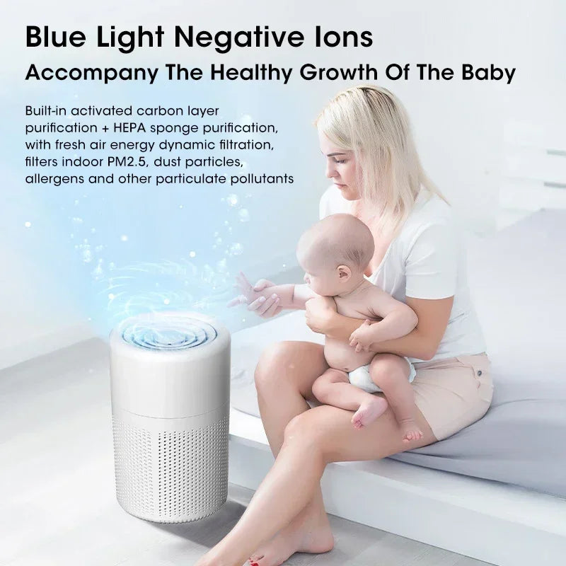 Blue Light Negative Ion Smart Air Purifier HEPA