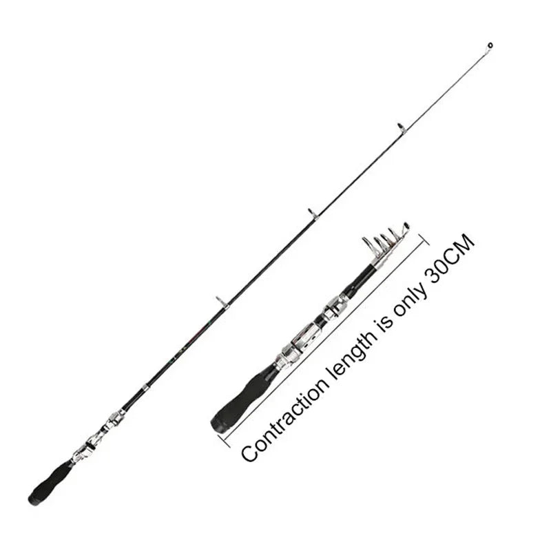 Telescopic Mini Fishing Rods, Super Hard Carbon Steel (1 to 2.3m)