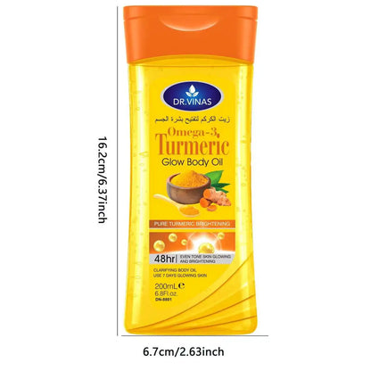 Turmeric Omega-3 Glow Body Oil (200 ml)for ladies' skin care