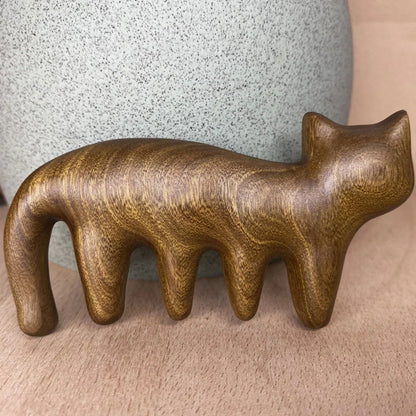 Cat Shaped Wood Comb 