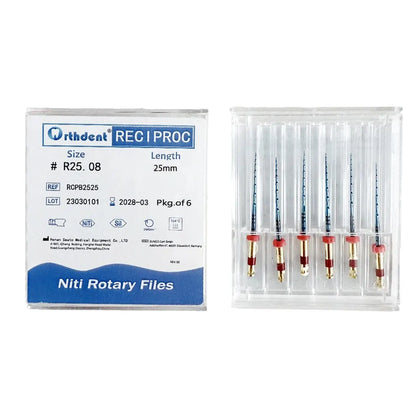 Ortho dental Reciprocating Blue Endodontic Files 21/25/31mm  (6Pcs/Box)