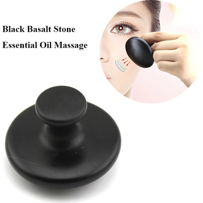 Handmade Black Basalt Geisha Mushroom Stone Massager