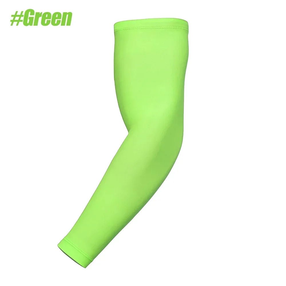 Gym Fitness Accessories Unisex Compression Arm Sleeve Green Colour