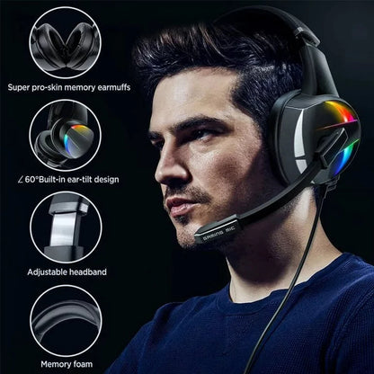 RGB Gaming Headset with Noise Cancelling