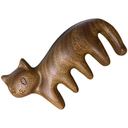 Cat Shaped Wood Comb 