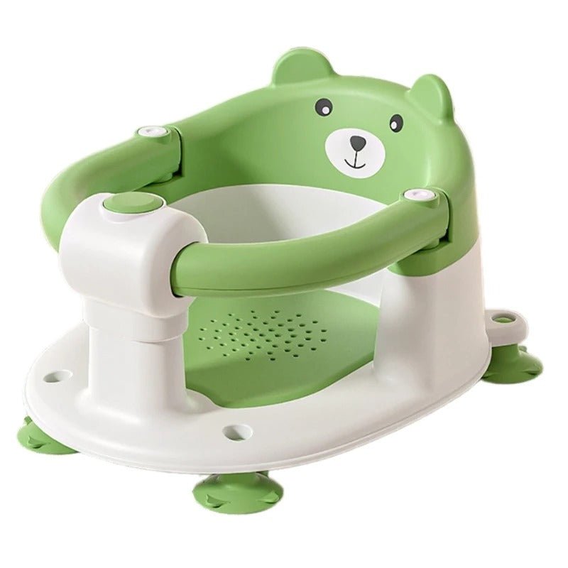 Baby care products Baby Bath Chair Safe Anti-slip Blue-Yellow Colour Mum play with her baby using the chair
