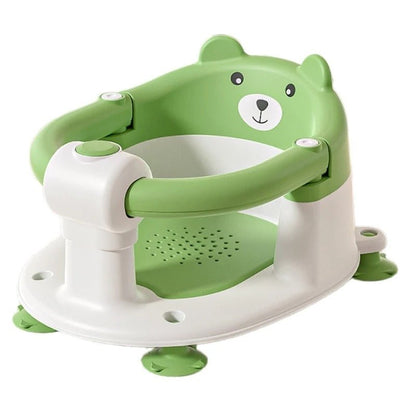 Baby care products Baby Bath Chair Safe Anti-slip Blue-Yellow Colour Mum play with her baby using the chair