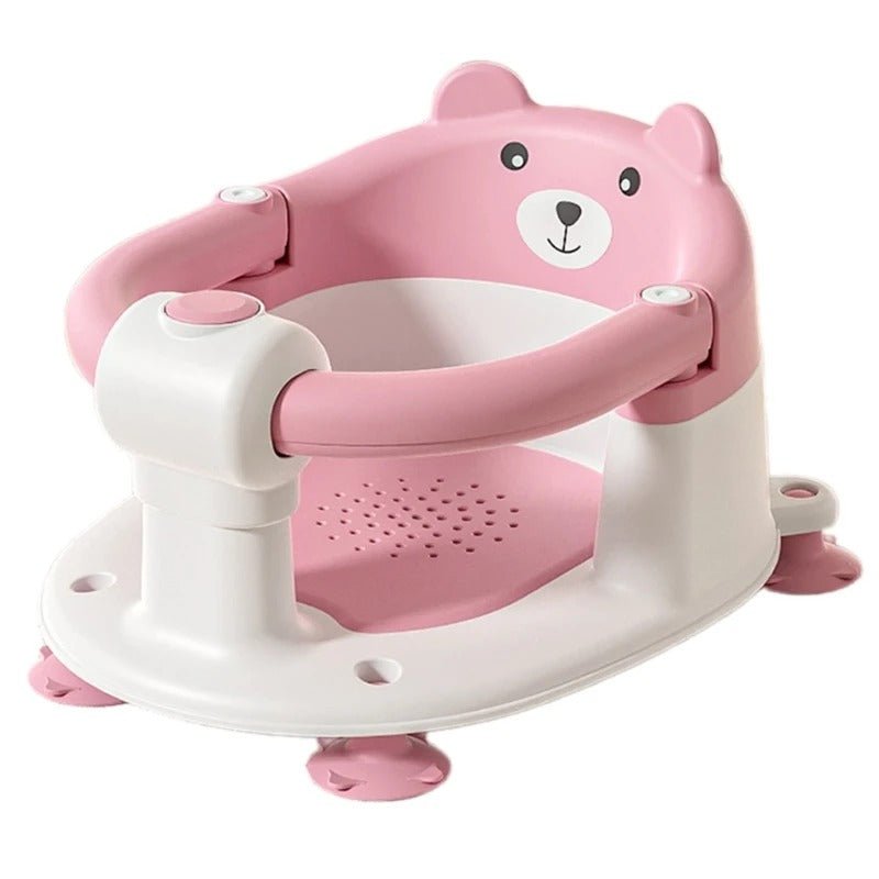 Baby care products Baby Bath Chair Safe Anti-slip Blue-Yellow Colour Mum play with her baby using the chair
