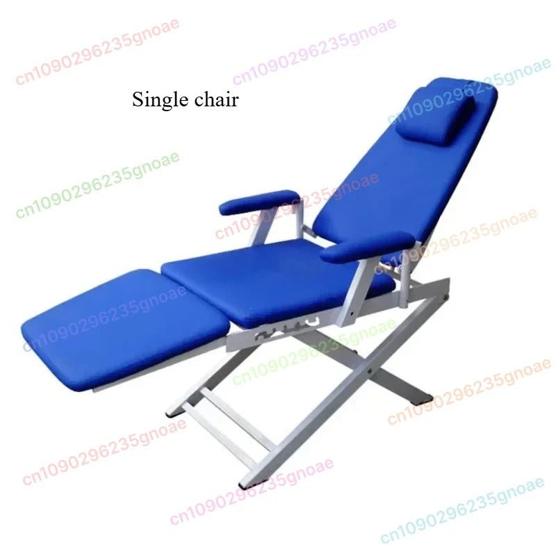 Dentistry Supplies & Equiipment Dentist Folding Chair All Set (Tray Lamp) Blue Colour Single Chair