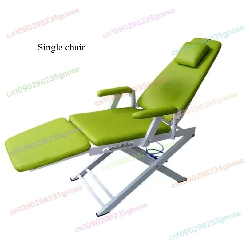 Dentistry Supplies & Equiipment Dentist Folding Chair All Set (Tray Lamp) Green Colour Single Chair