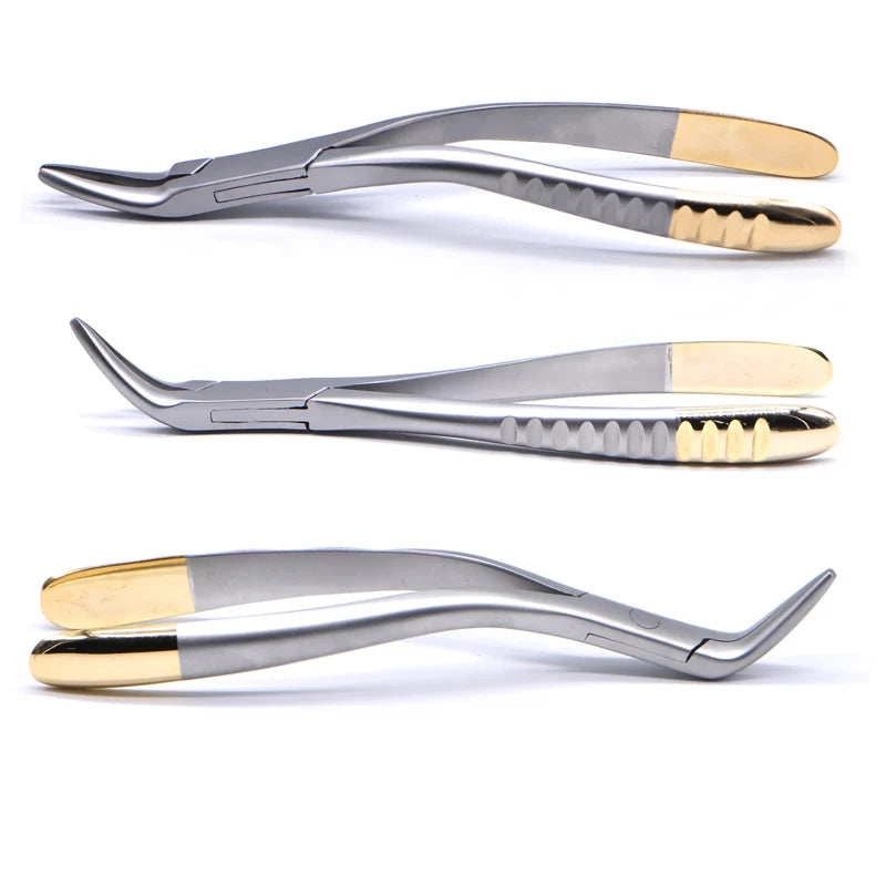 Dentistry Supplies & Equipment Best Dental Forceps for Upper and Lower Teeth: Safe Tooth Extraction Tools Picture of Upper Root Forceps, Universal Forceps and Lower Root Forceps Shown