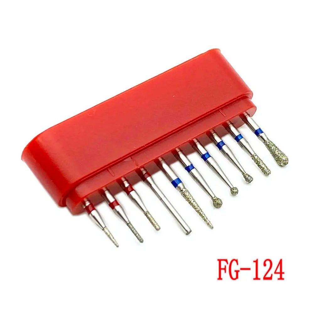 Dentistry Supplies & Equipment Dental Diamond Burs for Teeth Porcelain 1 set, Model : FG-124