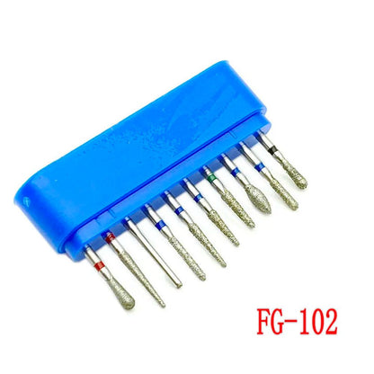 Dentistry Supplies & Equipment Dental Diamond Burs for Teeth Porcelain 1 set, Model : FG-102