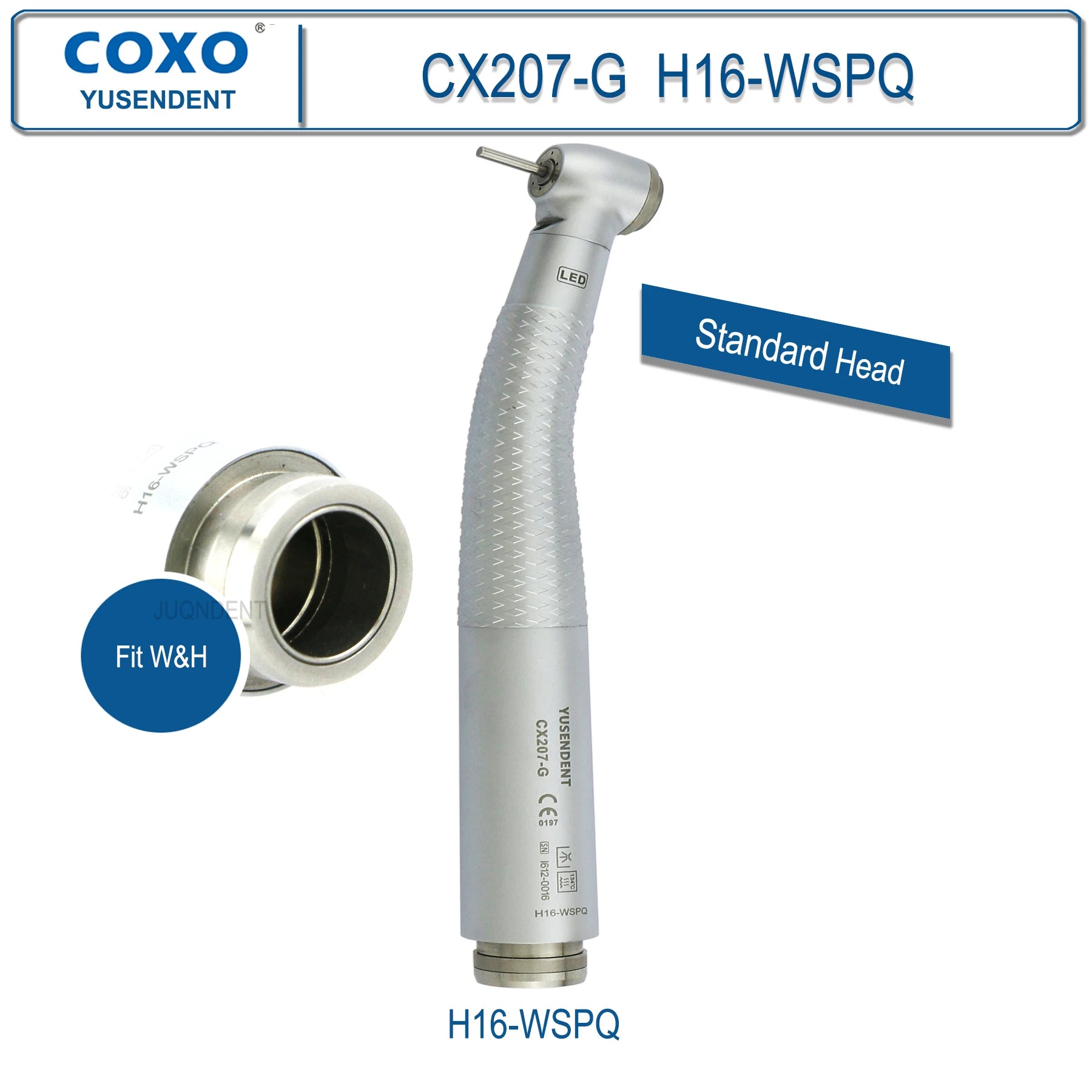 Dentistry Supplies & Equipment Hand piece High Speed CX207-G Fibre (Handpiece H16-WSPQ Fit W&H Picture)