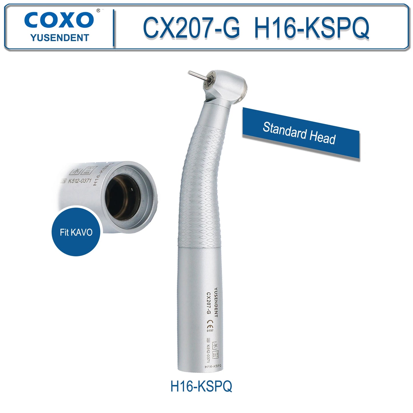 Dentistry Supplies & Equipment Hand piece High Speed CX207-G Fibre (Handpiece H16-KSPQ Fit KAVO Picture)