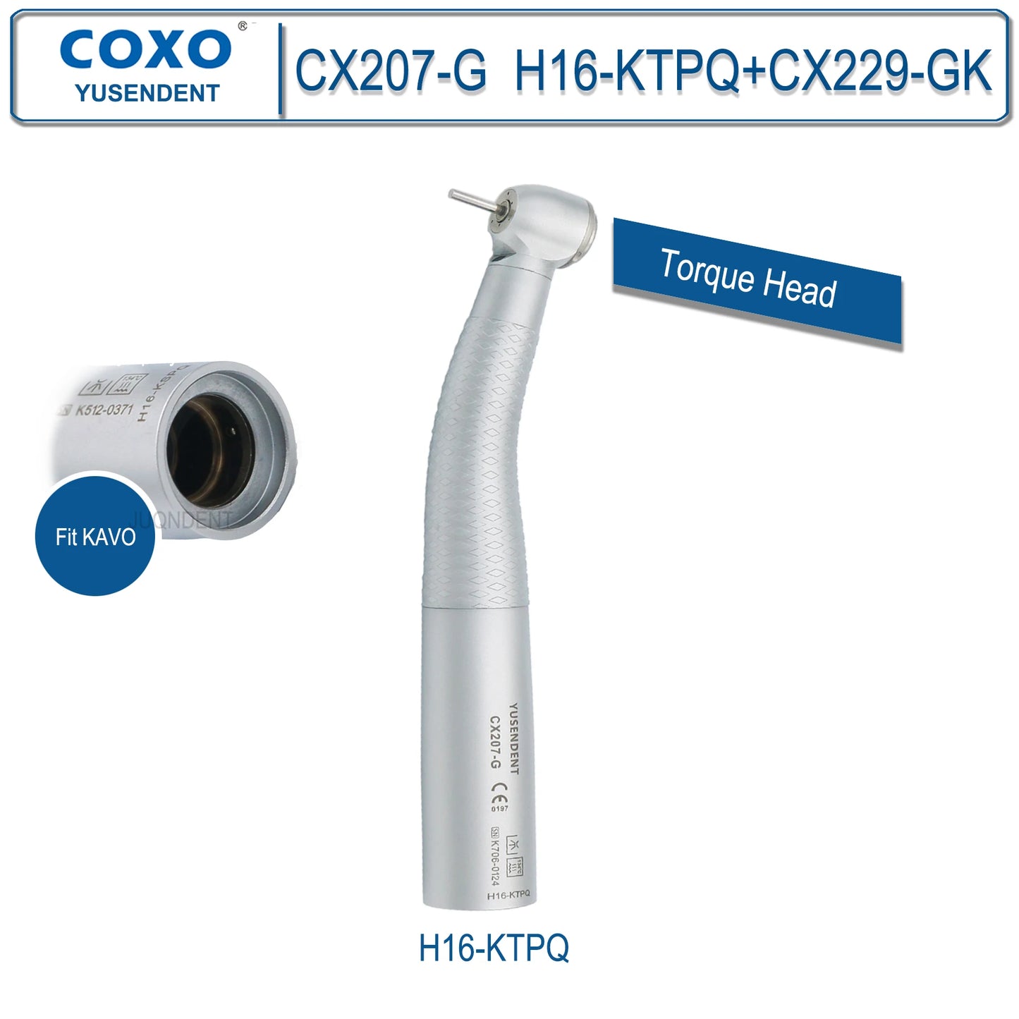 Dentistry Supplies & Equipment Hand piece High Speed CX207-G Fibre (Handpiece H16-KTPQ Fit KAVO Picture)