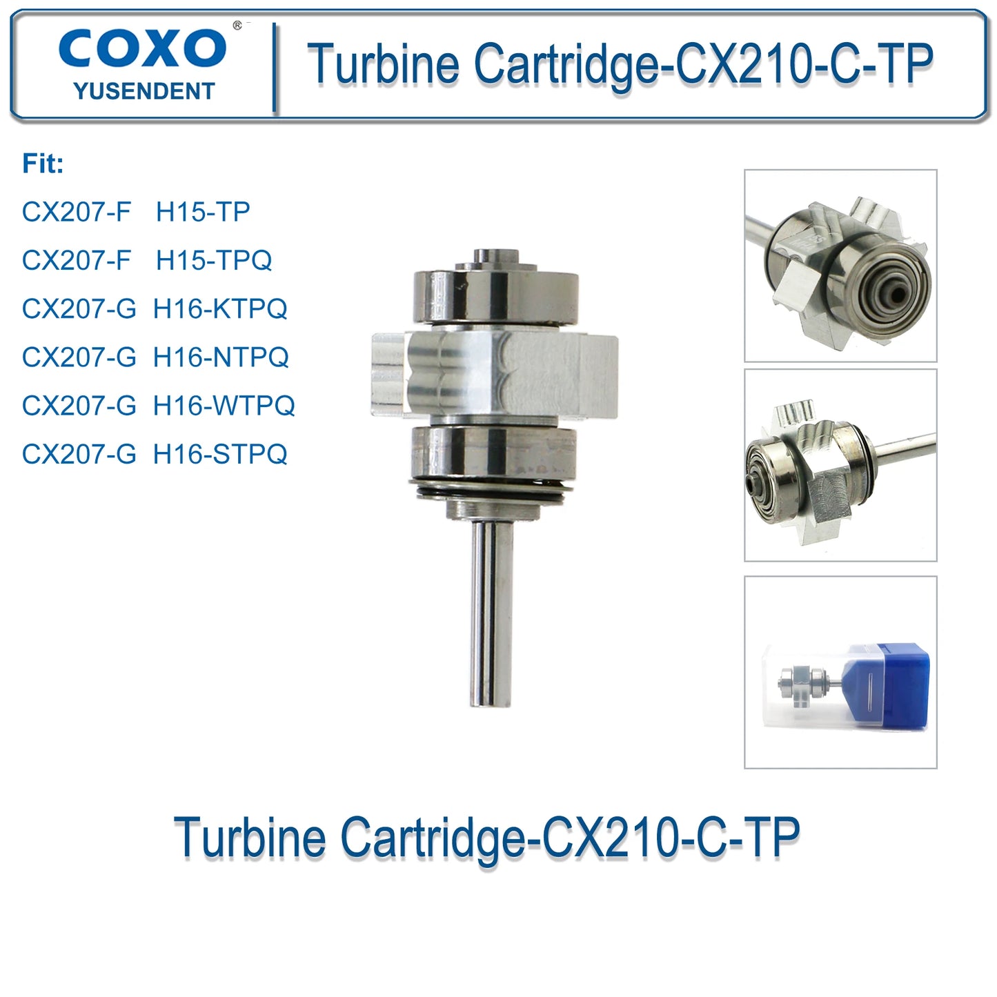 Dentistry Supplies & Equipment Hand piece High Speed CX207-G Fibre (Turbine Cartridge-CX210-C-TP Detail Picture)