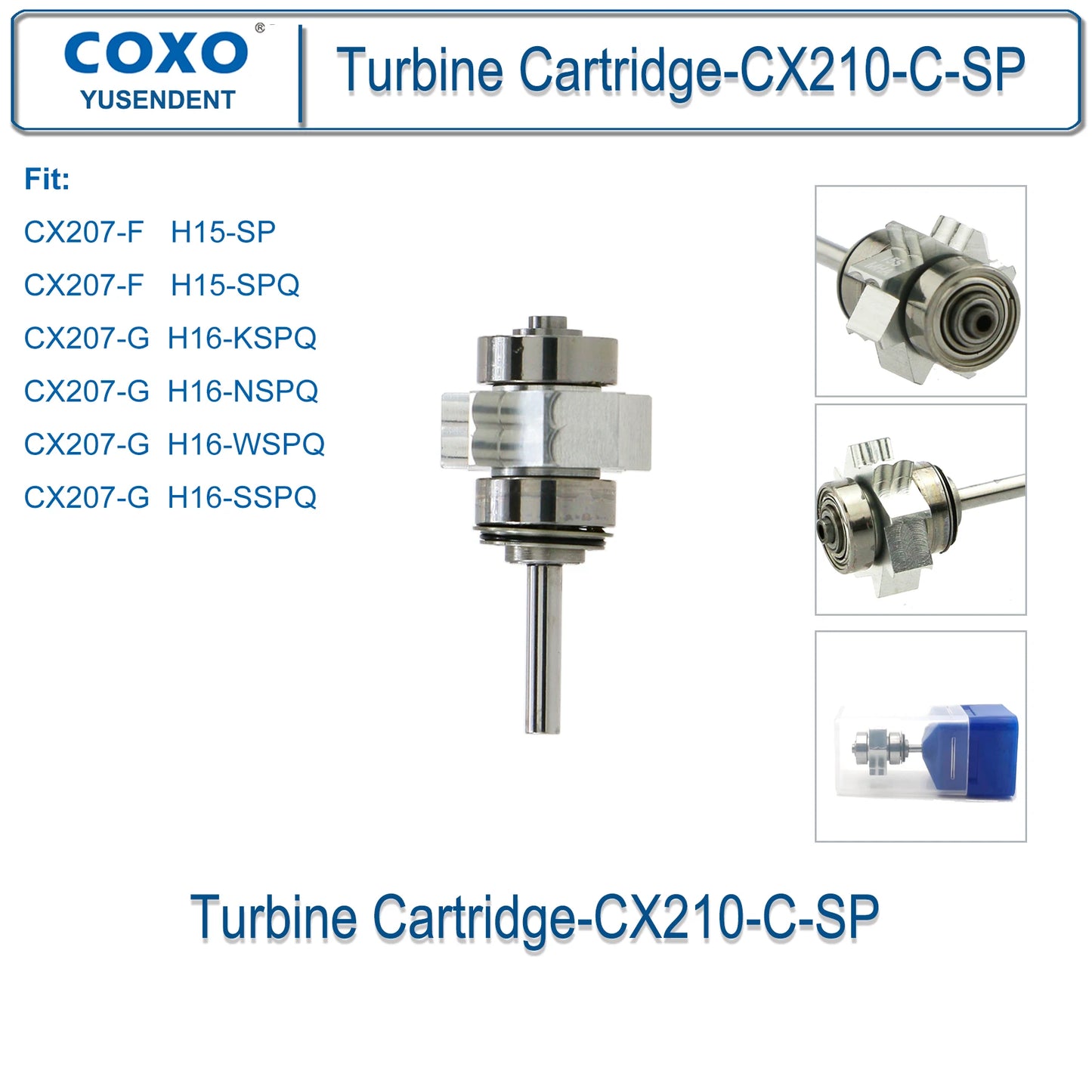 Dentistry Supplies & Equipment Hand piece High Speed CX207-G Fibre (Turbine Cartridge-CX210-C-SP Detail Picture)