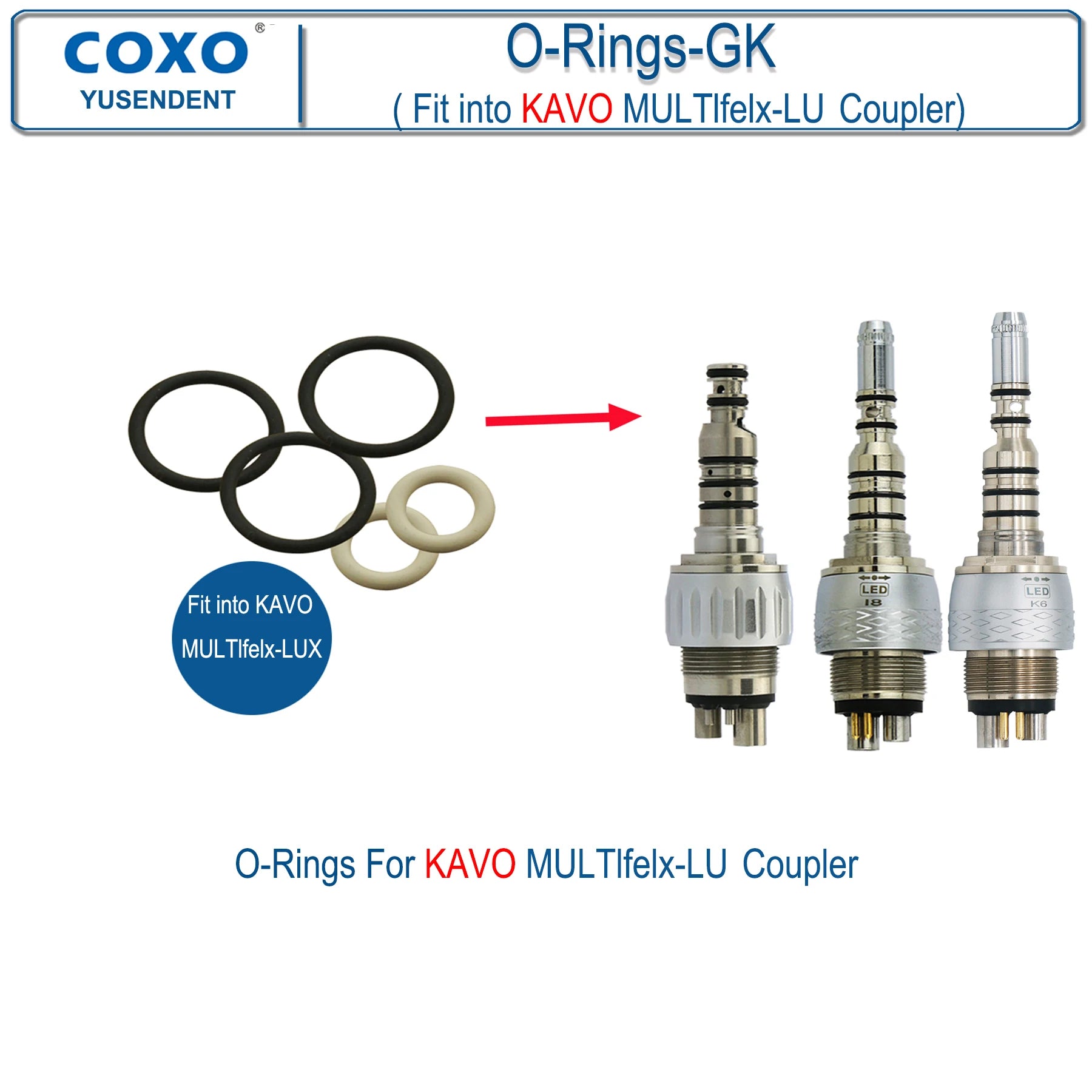 Dentistry Supplies & Equipment Hand piece High Speed CX207-G Fibre (5 O-Rings-GK kit Fit KAVO MULTI Flex -LU Coupler)
