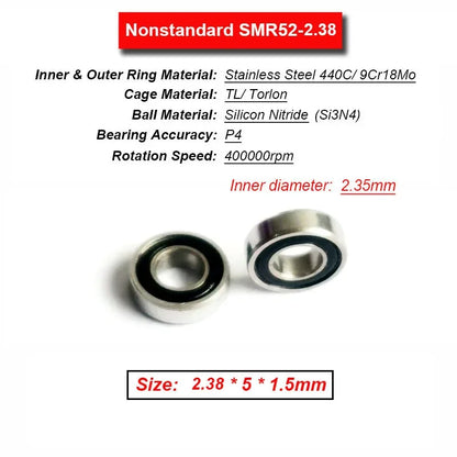 Dentistry Supplies & Equipment High Speed Ceramic Bearing Top Grade (Picture of bearing size 2.38 * 5.0 * 1.5 mm)